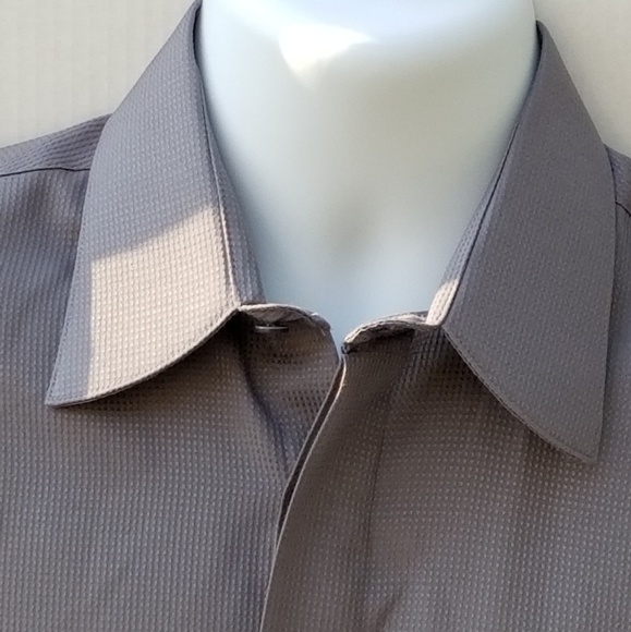 Stacy Adams Steel Color L/S Button Down Shirt Sz M - Picture 4 of 8